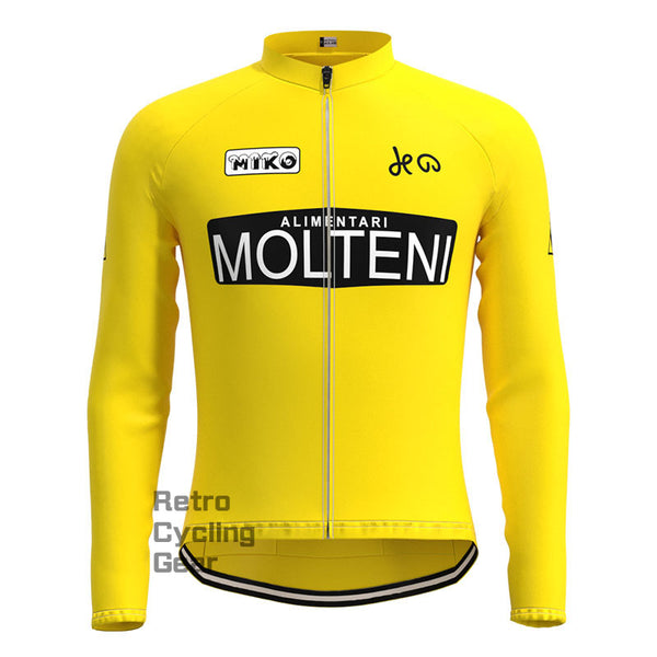 Molteni Yellow Retro Long Sleeves Jersey