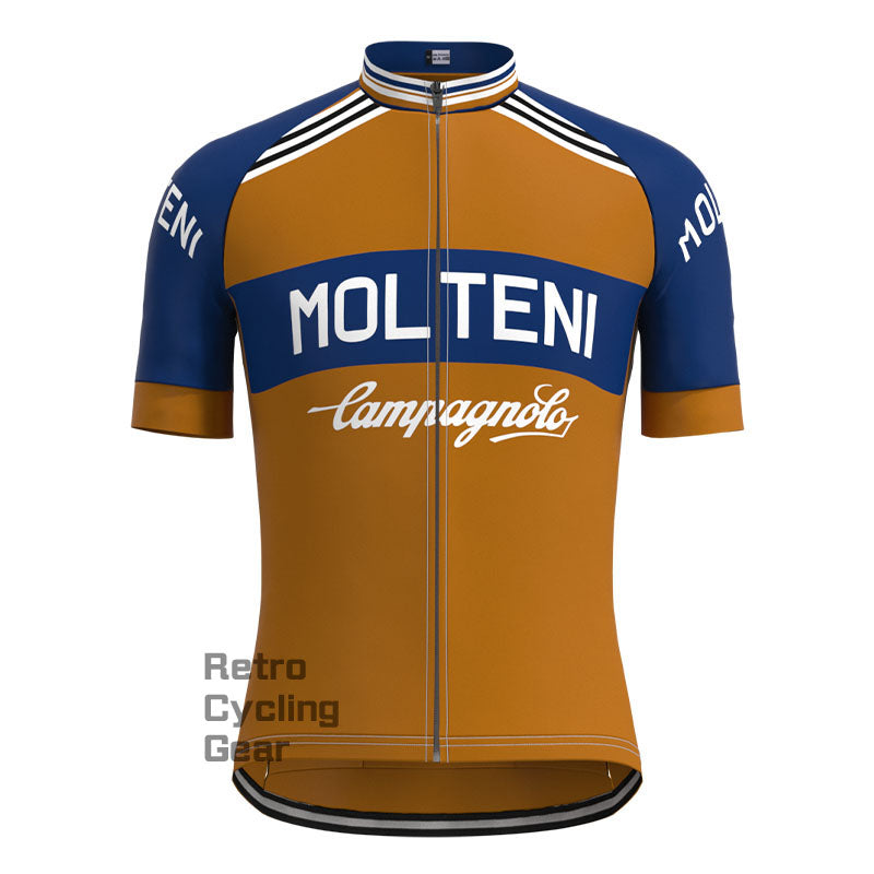 Molteni Brown-Blue Retro Short sleeves Jersey