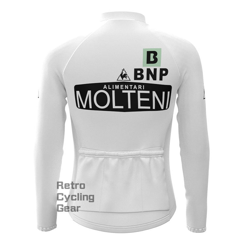 Molteni White Retro Long Sleeves Jersey