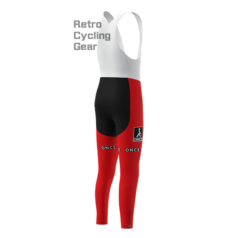 ONCE Red Retro Long Sleeve Cycling Kit