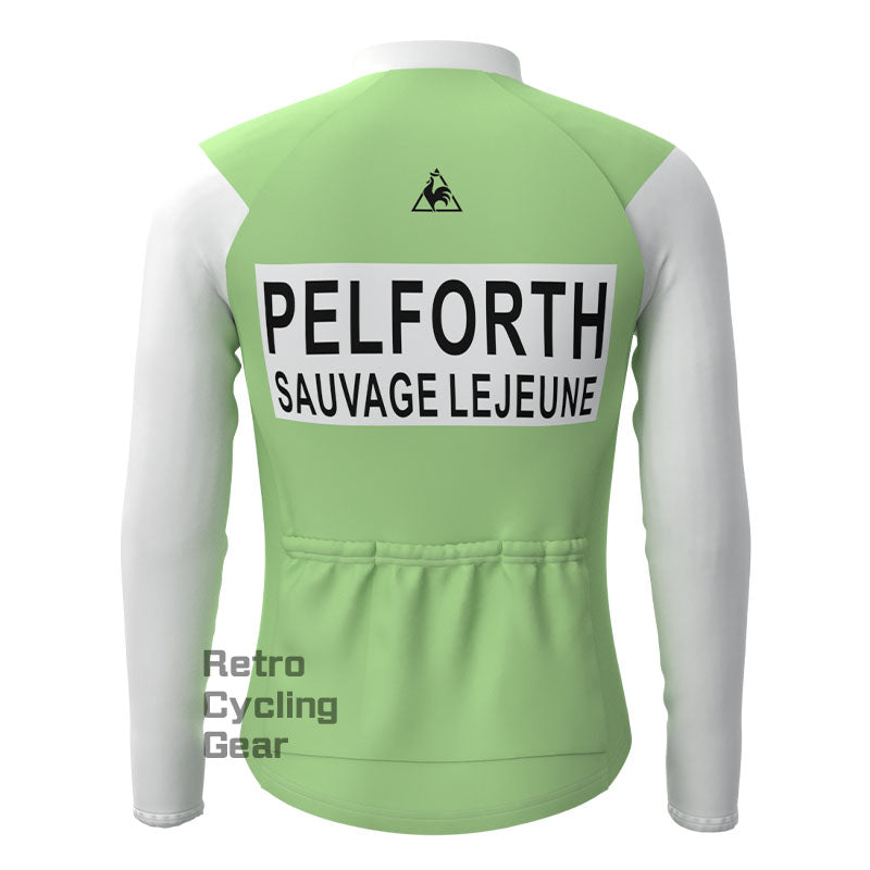 PELFORTH Mint Green Fleece Retro Cycling Kits