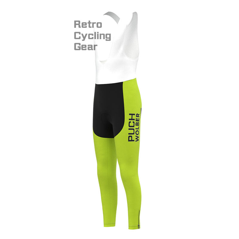 PUCH Green Stripe Retro Long Sleeve Cycling Kit