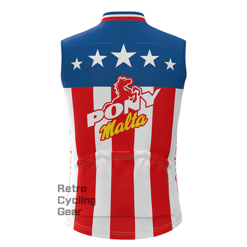 Pony Blue Retro Cycling Vest