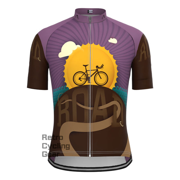 ROAD Traveling pattern Short Sleeves Cycling Jersey