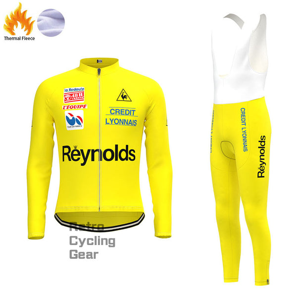 Reynolds Yellow Fleece Retro Cycling Kits