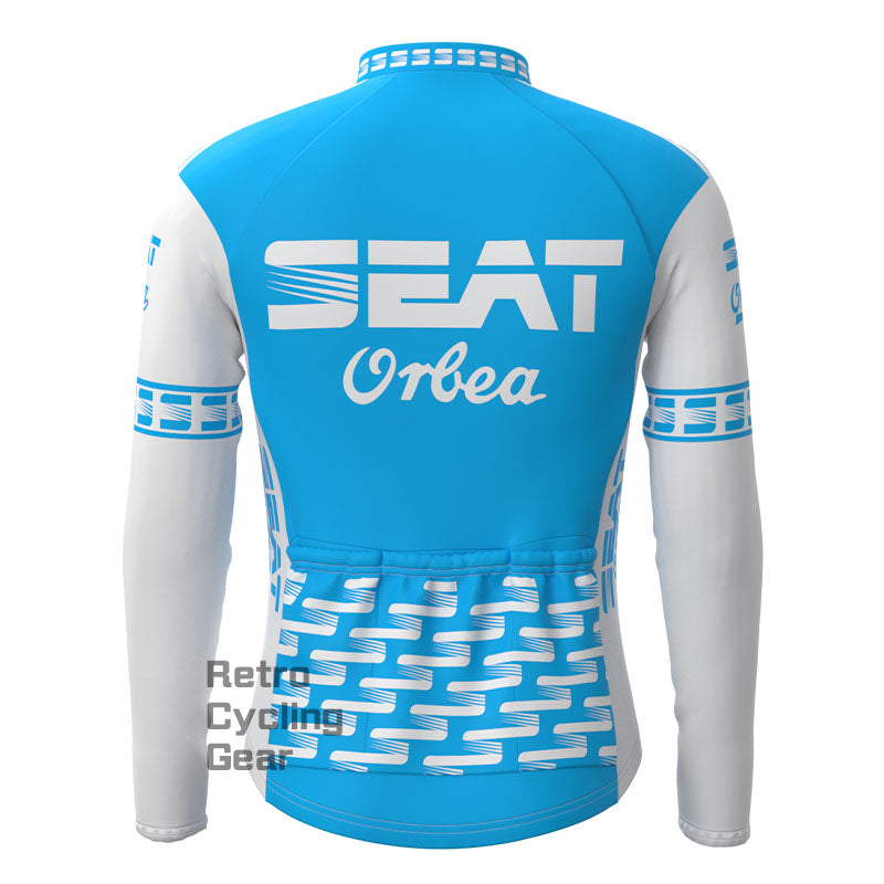 SEAT Blue Retro Long Sleeves Jersey