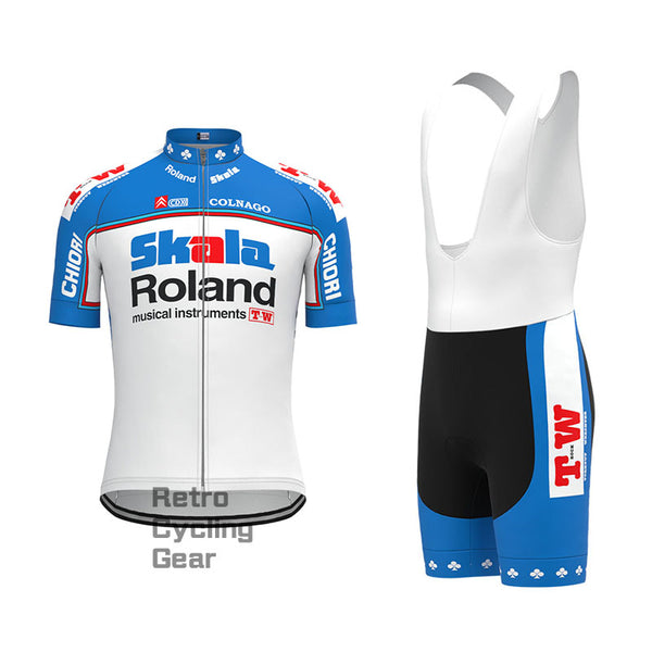 Skala Blue Retro Short Sleeve Cycling Kit