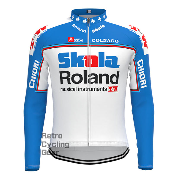 Skala Blue Retro Long Sleeves Jersey