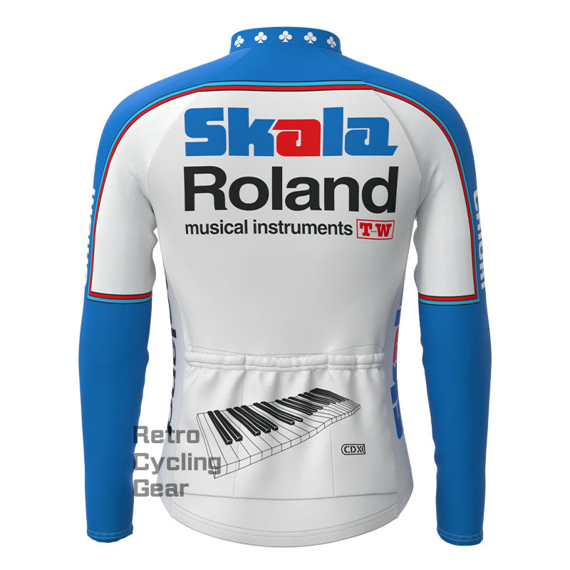 Skala Blue Retro Long Sleeves Jersey