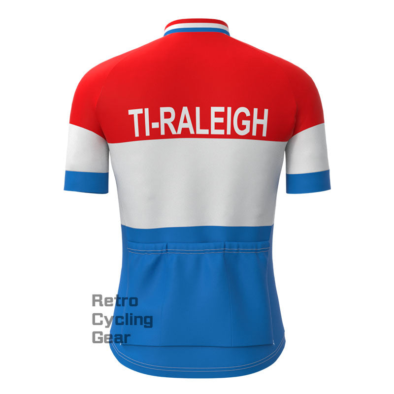 TI-Raleigh Red-Blue Retro Short Sleeve Cycling Kit