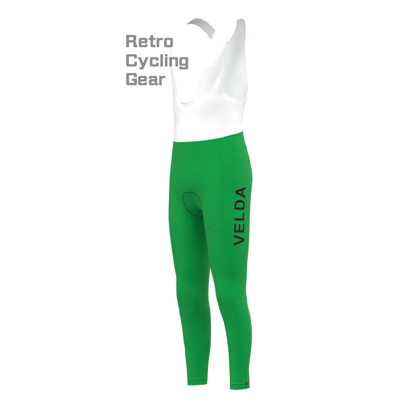VELDA Green Retro Long Sleeve Cycling Kit