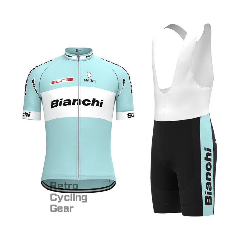 Bianchi Grey Green Retro Short Sleeve Cycling Kit