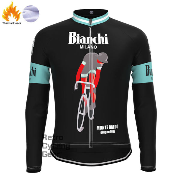 Bianchi Rider Fleece Retro Long Sleeves Jerseys