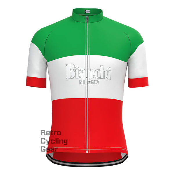 Bianchi Green red Retro Short sleeves Jersey