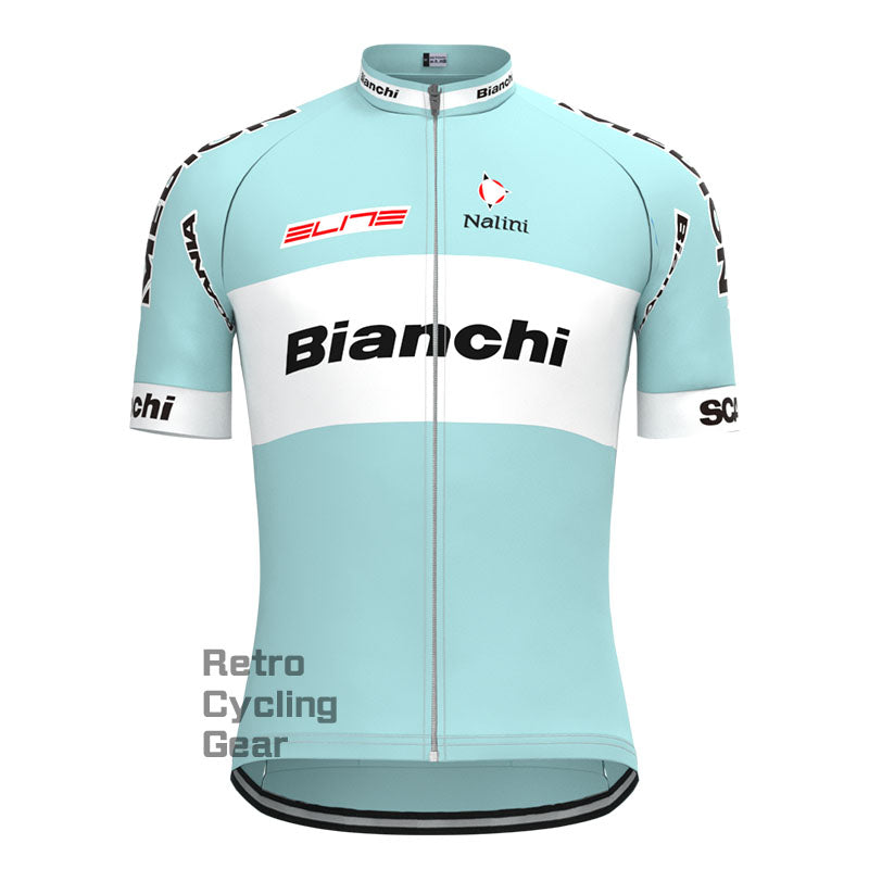 Bianchi Grey Green Retro Short Sleeve Cycling Kit