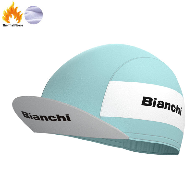 Bianchi Grau-grüne Retro-Radsportkappe