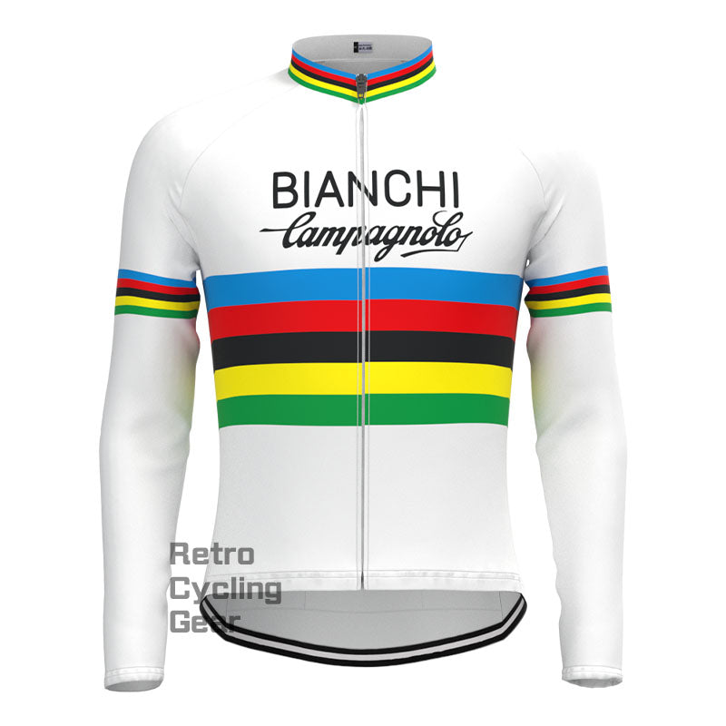 Bianchi Stripe Retro Long Sleeve Cycling Kit