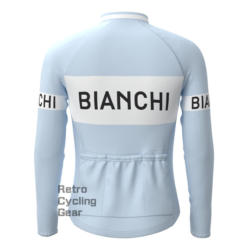 Bianchi Baby Blue Retro Long Sleeves Jersey