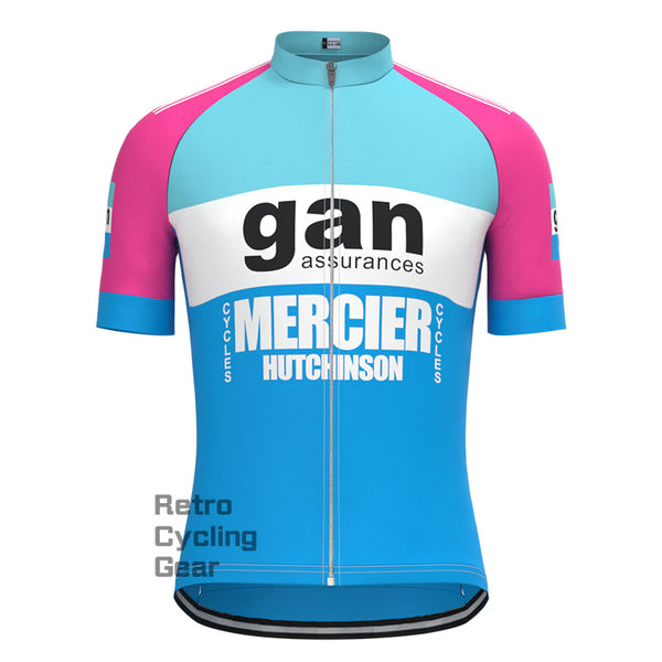gan Blue-Pink Retro Short sleeves Jersey