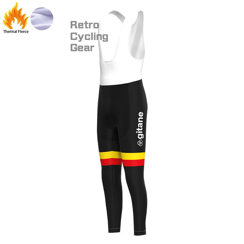 gitane Black-Red Fleece Retro Cycling Kits