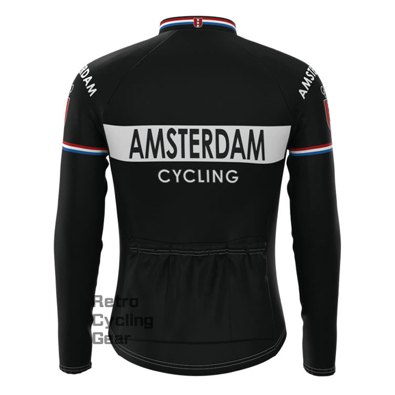 Amsterdam Black Retro Long Sleeves Jersey