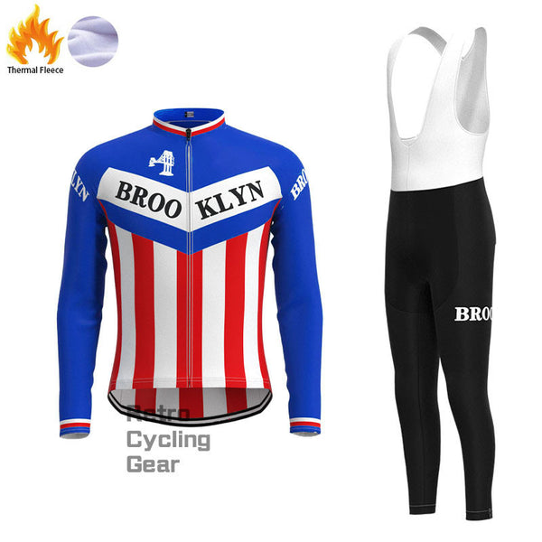 Brooklyn Blue Fleece Retro-Radsport-Sets