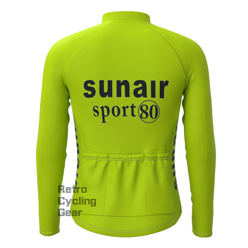 sunair Green Retro Long Sleeve Cycling Kit